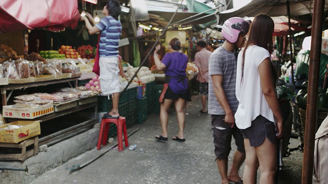 Khlong Toei Talat菜市场视频素材