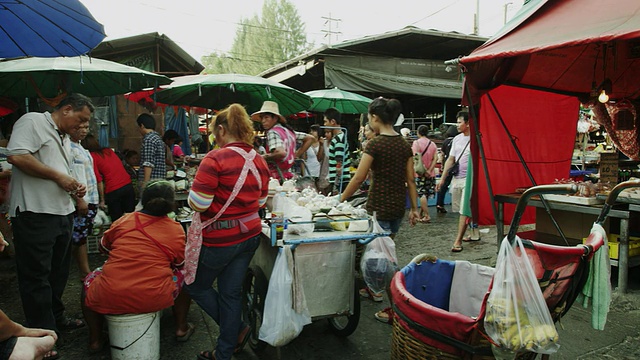 Khlong Toei Talat菜市场视频素材