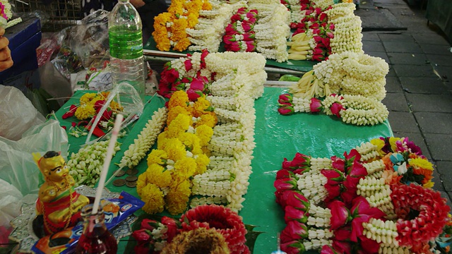 Pak Klong Talad花卉市场视频素材