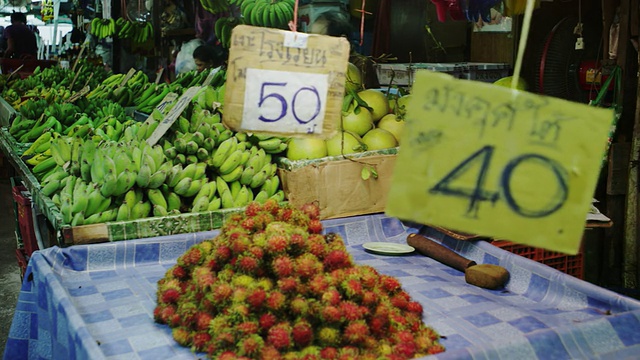 Khlong Toei Talat菜市场视频素材