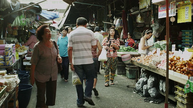 Khlong Toei Talat菜市场视频素材