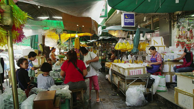 Pak Klong Talad花卉市场视频素材