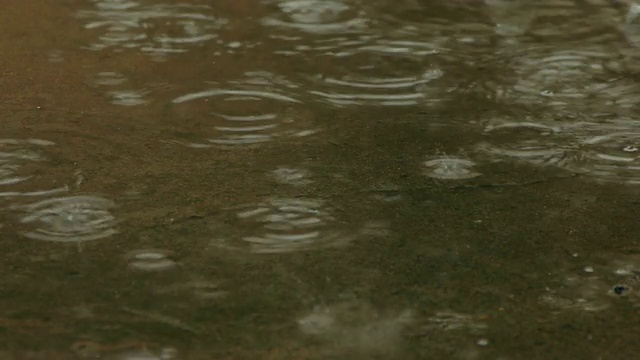 雨天,潮湿的地面视频素材