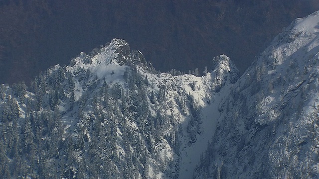 WS鸟瞰图雪峰/瑞士视频素材