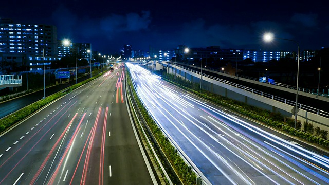 中高速公路在晚高峰时间视频素材