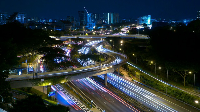 夜间泛内陆高速公路视频素材