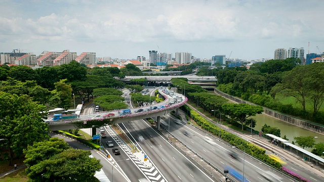 白天泛内陆高速公路视频素材