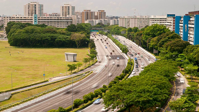 白天泛内陆高速公路视频素材