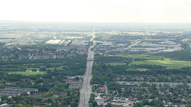 丹麦哥本哈根Roskildevej(道路)的WS空中ZI视图视频素材