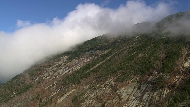 美国新罕布什尔州克劳福德山上空的云视频素材