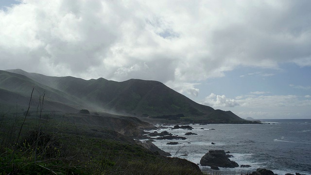 太平洋海岸，慢镜头视频素材