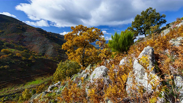 延时摄影 Ambroz Valley, 卡塞雷斯, 西班牙视频素材