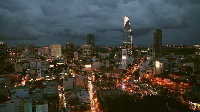 胡志明市夜景视频素材