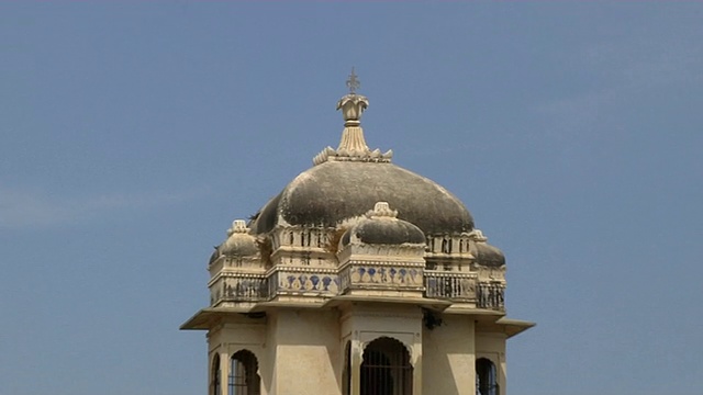 印度拉贾斯坦邦chittogarh Padmini Palace后退视频素材