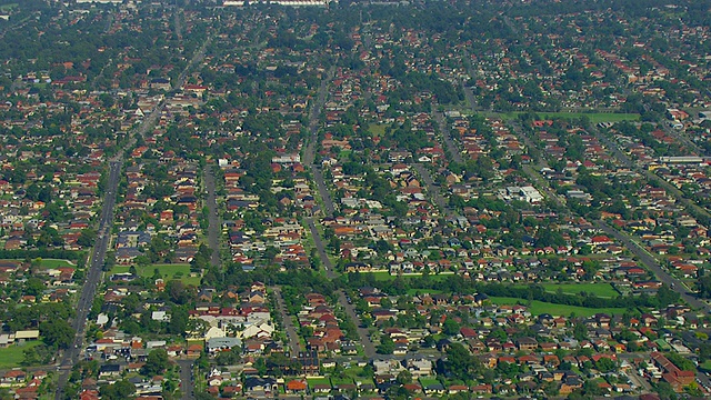 WS AERIAL ZI View of town / Mascot，新南威尔士，澳大利亚视频素材