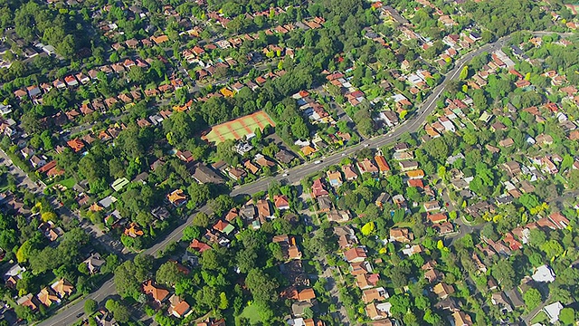 MS AERIAL ZI View of town / Mascot，新南威尔士，澳大利亚视频素材