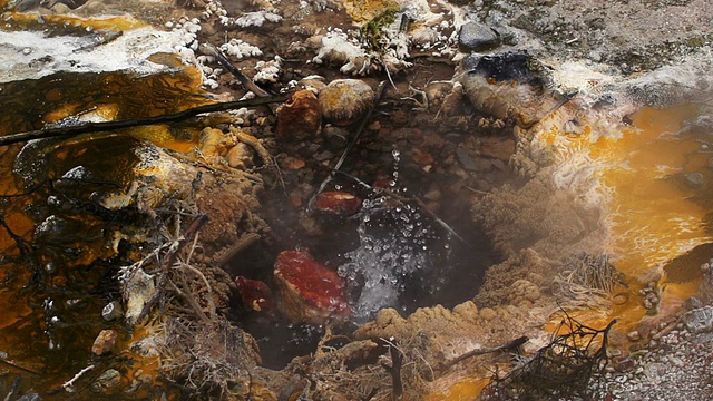 慢镜头:火山喷气口视频素材