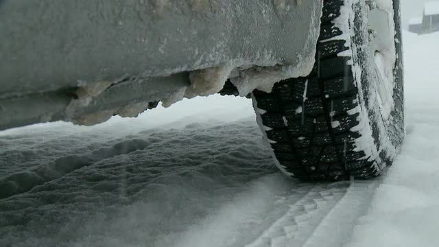 HD:在雪地里开车视频素材