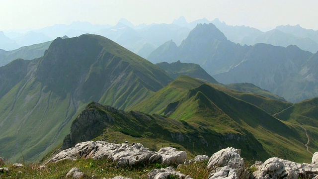 Nebelhorn山脉/ Oberstdorf，德国巴伐利亚视频素材