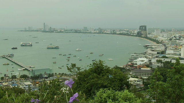 泰国芭堤雅春武里海岸鸟瞰图视频素材