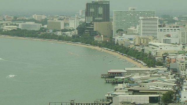 泰国芭堤雅春武里海岸鸟瞰图视频素材