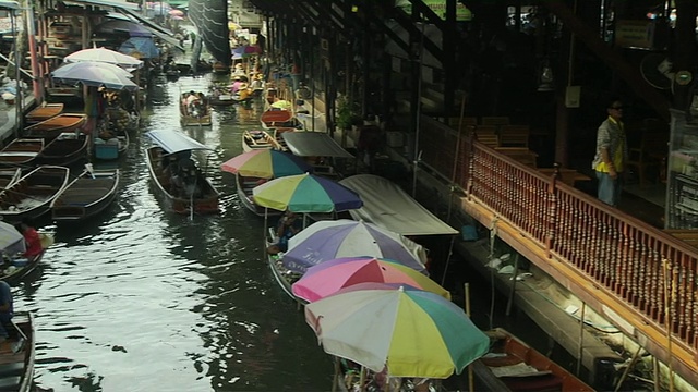 泰国曼谷浮动市场视频素材