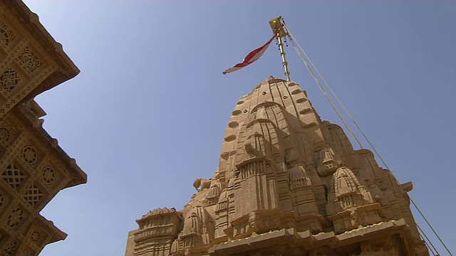 印度拉贾斯坦邦Jaisalmer神庙的盖帽视频素材