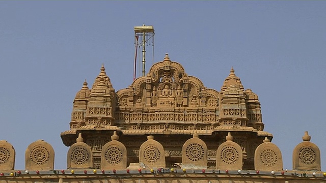 印度拉贾斯坦邦Jaisalmer寺庙Parshwanath视频素材