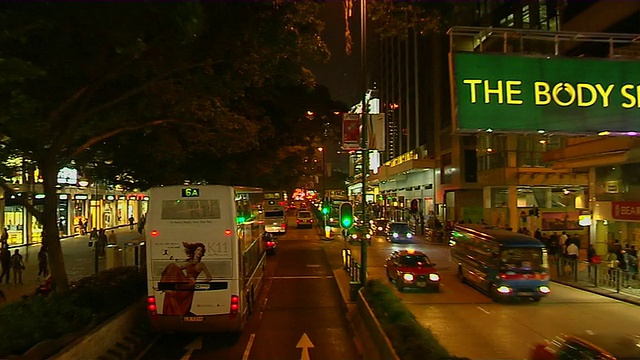 中景夜城香港中国广东视频素材