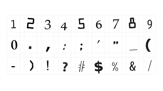 带有alpha通道的跳舞字母符号视频素材