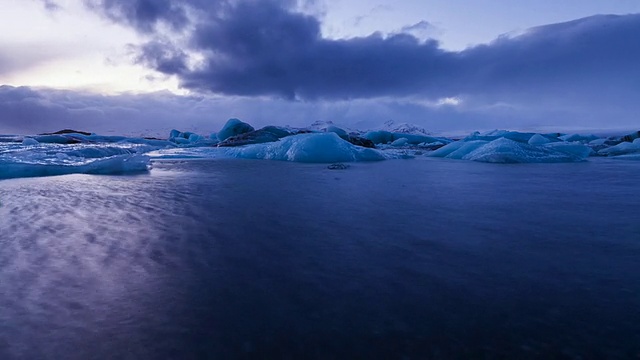 Time Lapse Jokulsarlon，冰岛，欧洲视频素材