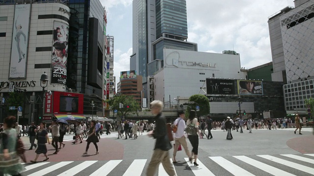 穿过马路的人/日本东京视频素材