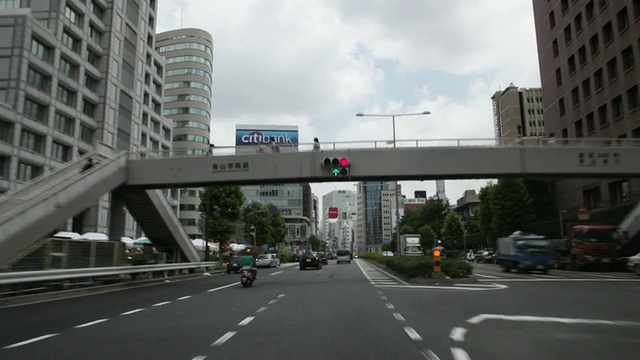 日本东京青山附近的交通状况视频素材