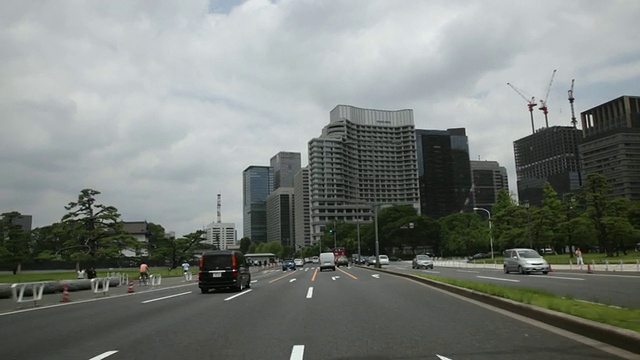 日本东京Kokyomae附近的交通状况视频素材