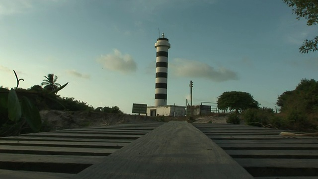 MS ZI拍摄于lighthouse / Ilha dos Lencois, Maranhao，巴西视频素材