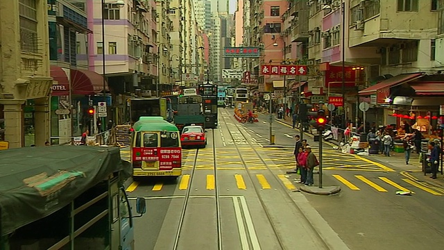 中景城市景观香港，广东，中国视频素材