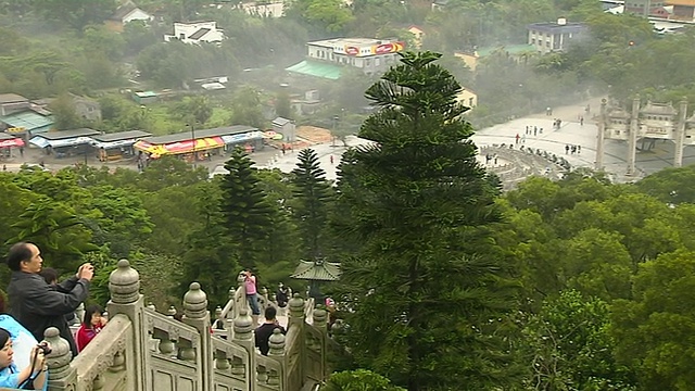 潘左拍中国广东香港天坛大佛山视频素材