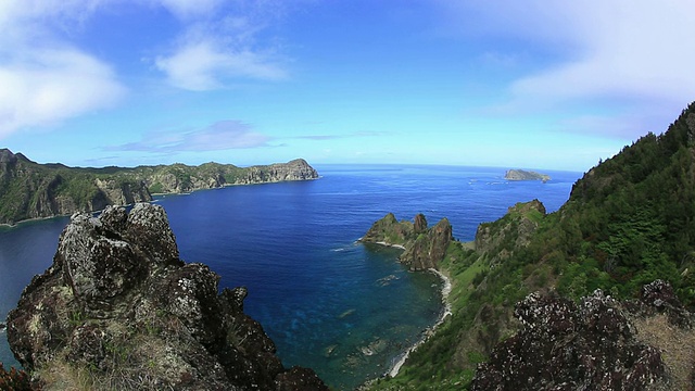 集志岛，海岸Hatsuneura和东岛观景台，视频素材