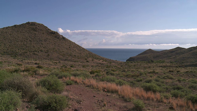 Cabo de Gata海岸线附近的Cabo de Gata自然公园/尼贾尔，安达卢西亚，西班牙视频素材