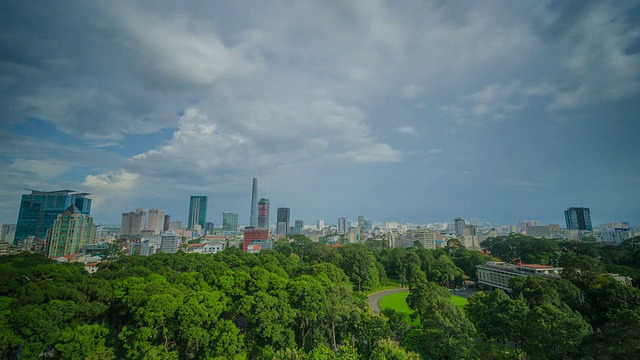 城市和统一宫/胡志明市-西贡，越南视频素材