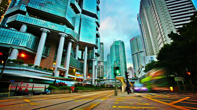 晚上的香港。视频素材