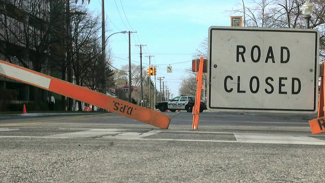 警察，汽车，执法，道路，封闭视频素材