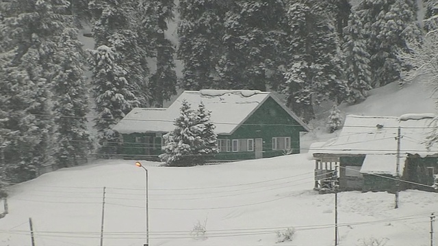 在印度查谟和克什米尔的古玛格拉雪屋视频素材