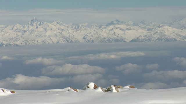 印度查谟克什米尔古玛格雪山的时光流逝视频素材