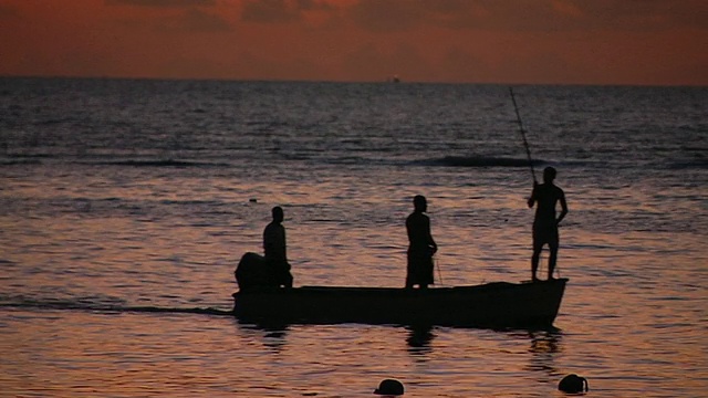 塞舌尔，维多利亚马埃，Praslin, Bock Shot Boat视频素材