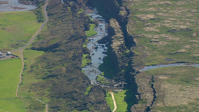 Thingvellir /冰岛WS鸟瞰图视频素材