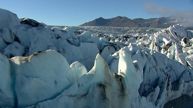 冰岛Jokulsarlon冰山和冰川的WS AERIAL ZI视图视频素材