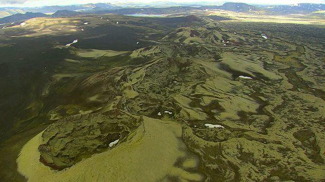 冰岛拉基火山的WS AERIAL ZO视图视频素材