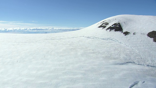 WS鸟瞰图雪山在Grimsvotn /冰岛视频素材