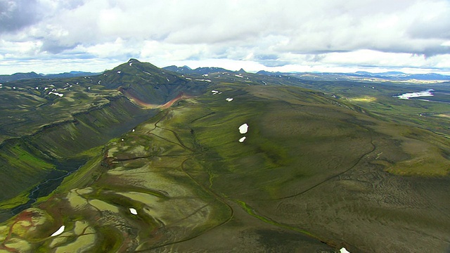 冰岛拉基火山地区的WS鸟瞰图视频素材